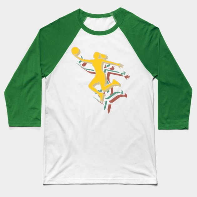Clark Shilhoutte Retro Color Baseball T-Shirt by AdiGimbal